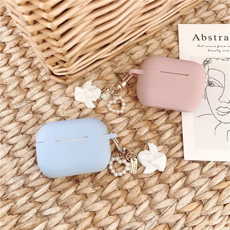 シリコンAirpodsProケース,レトロ,ラグジュアリー,パール,ストロベリー,2020