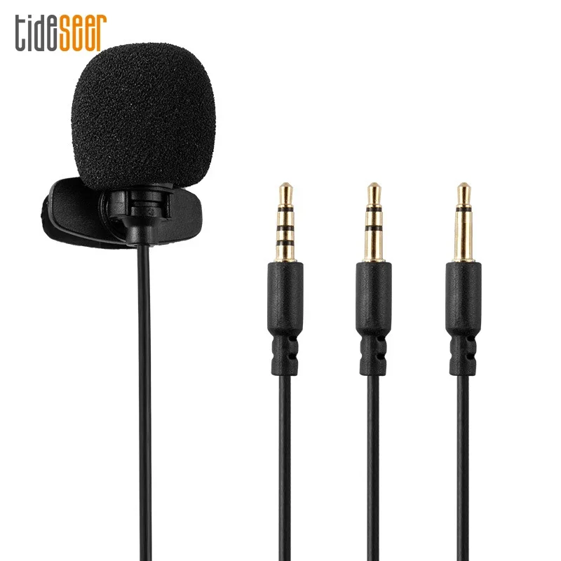 

100pcs 3.5mm Mini Lavalier Microphone Metal Clip Lapel Mic for Mobile Phone PC Laptop Loudspeakers Camera Computer