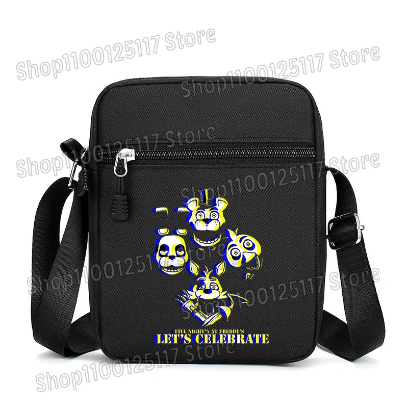 Fnafs حقيبة كتف الكبار أنيمي ساحة قماش حقائب كروسبودي خمس ليال فريدي كول الرياضة في الهواء الطلق الحقيبة الأولاد الهدايا المحمولة #4