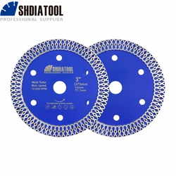 SHDIATOOL 3inches X Mesh Cutting Disc Diamond Saw Blade Bore 10mm Mini Plate Tile Cutter Porcelain Marble Quartz 75mm Hand Tool