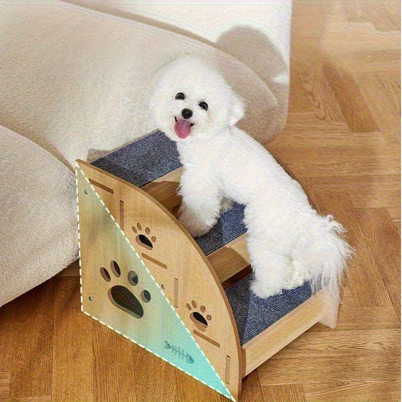 

Dog ladder, detachable, with non-slip base. Suitable for small and medium-sized dogs, can be used indoors and outdoors.