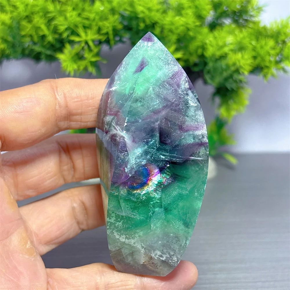 Fluorite Flame Natural Crystal Home Garden Decoration Room decor Luck Quartz Stone Healing Energy Love Gifts Beautiful