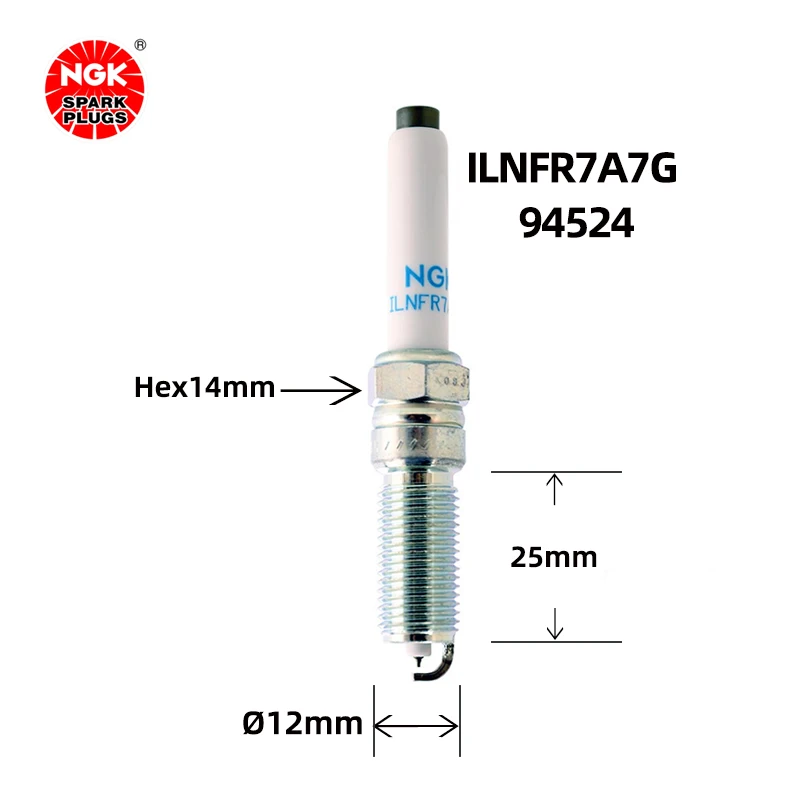 NGK Iridium Platinum Spark plug ILNFR7A7G 94524 is suitable for GL8 Lue Regal GS LSY（4PCS)