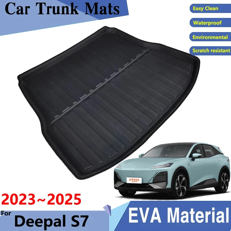 Car Trunk Mats for Changan Shenlan Deepal S7 2023 2024 2025 Car Rear Cargo Tray Trunk Mat Dirty Resistant Pads Car Accessories