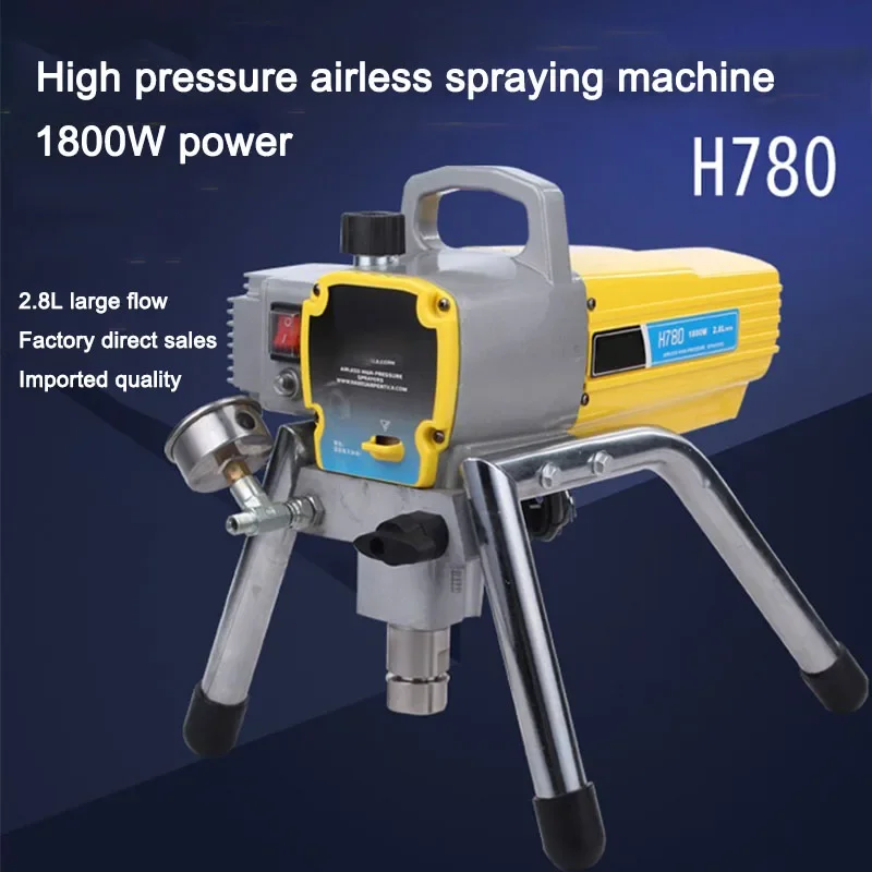 H780 Automatic High Pressure Airless Painting Machine Electric Paint Sprayer With Brushless Motor And Spray Gun For Construction