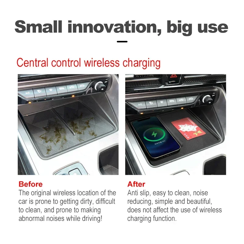 For Chery Tansuo 06 Jaecoo J7 2023 2024 2025 Car Wireless Charging Silicone Pad Central Control Charger Non-Slip Protector Mat