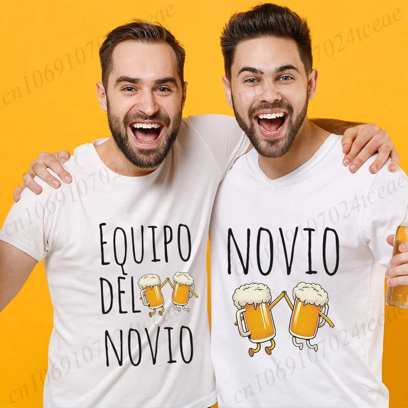 Spanish Bachelor DDS Party T-shirt Evg Team Groom Best Man Tops Boyfriend Single Farewell Party Tshirt Wedding Beer Graphic Tees