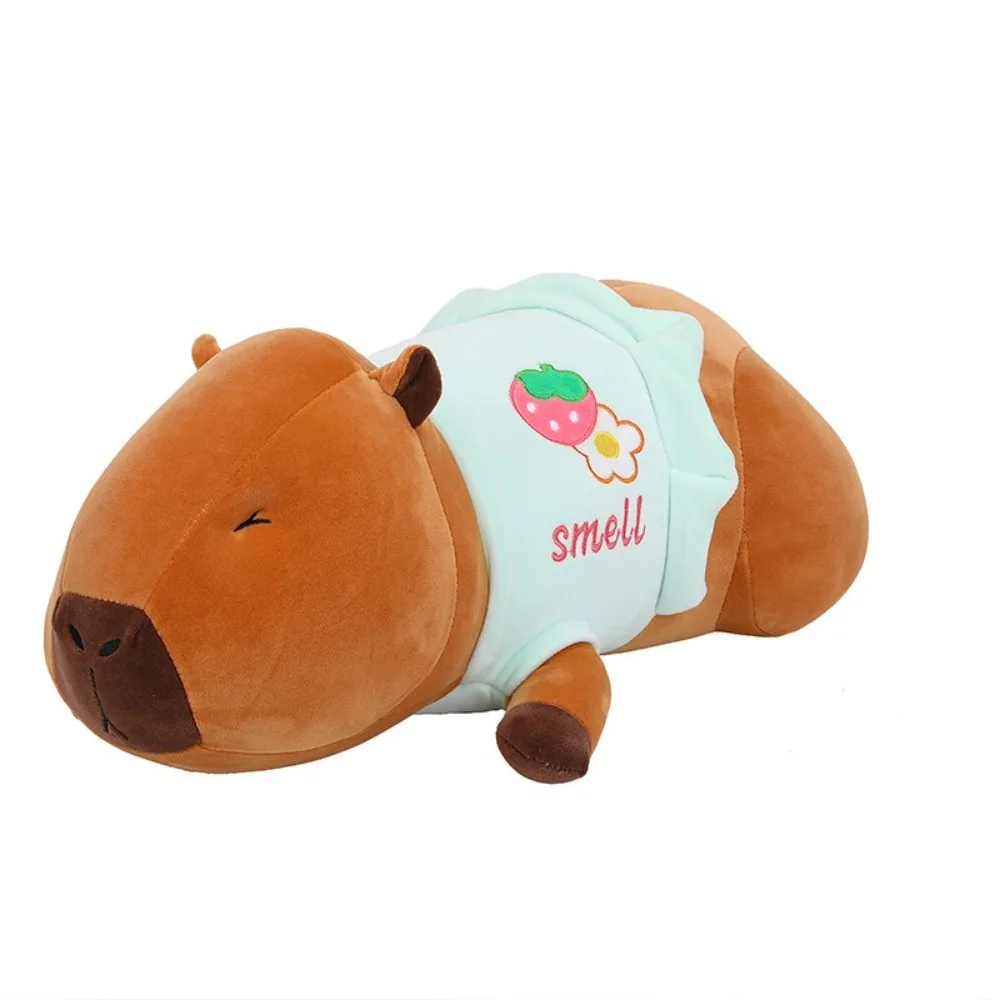 Cartoon Soft Capybara Plush Toy Guinea Pig Comfortable Capybara Doll Throw Pillow Wear-resistant Stuffed Animals