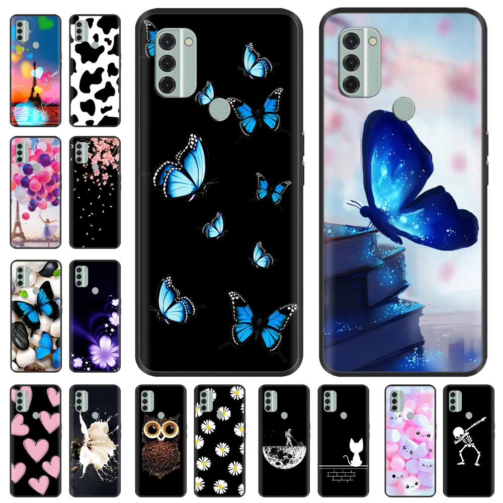 For Nokia C31 Mobile Phone Case Cute Printed TPU Silicone Bumper Cartoon Protective Cases Cover For NokiaC31 Soft Shell Black