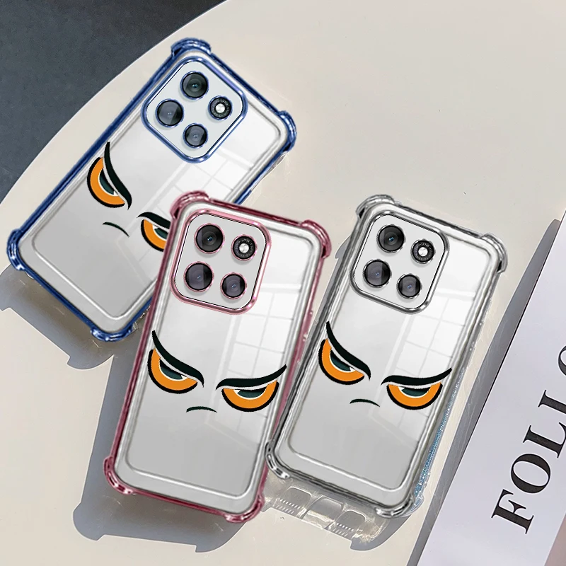 Plating Protective Cover For Motorola Moto G15 Power G35 G75 5G Case Flexible TPU Four-corner Shockproof Person Pattern