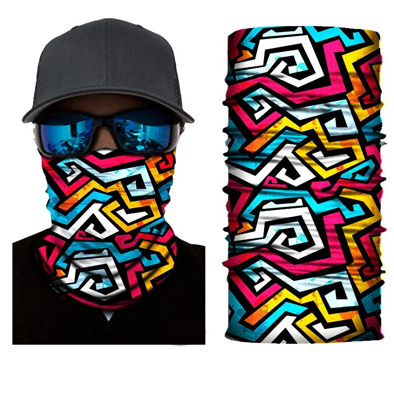 Bandana Men Half Face Mask assorbe il sudore traspirante Face Shield Tube sciarpa Running Cycling Outdoor 304cuello Sports Mask