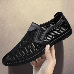 2026 Hot Sale Men Shoes Breathable Mesh Zapatillas De Hombre Soft Non-slip Walking Versatile Slip on Loafers Sneakers Masculino