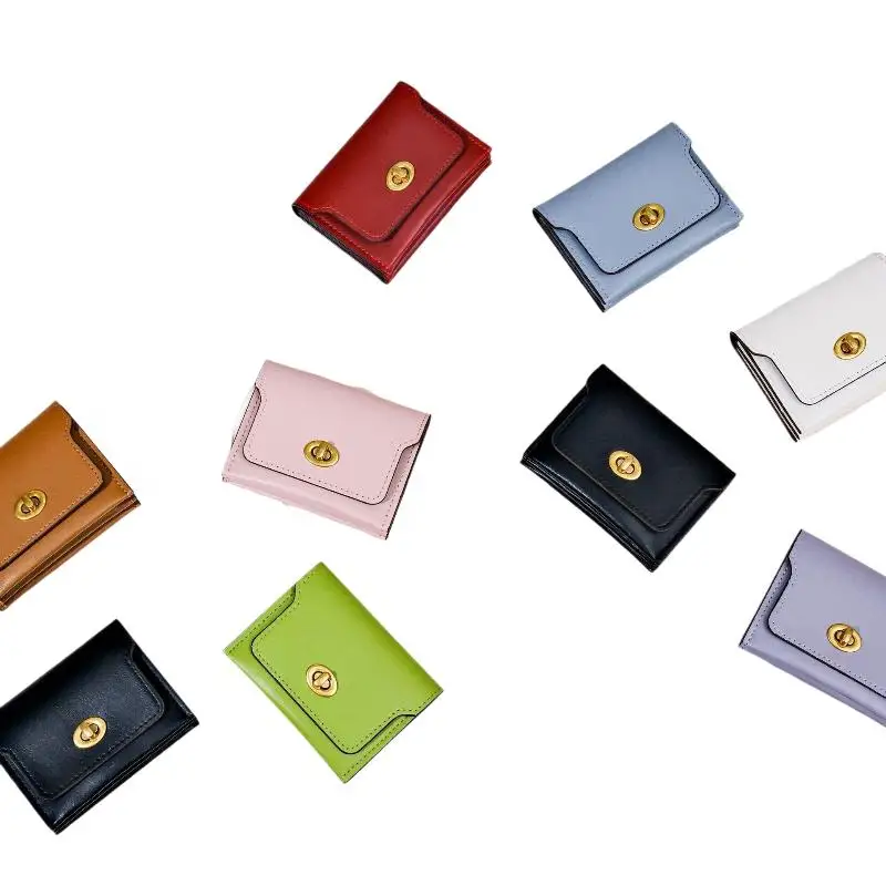 Women's Short PU Leather Wallet with Hasp description 8