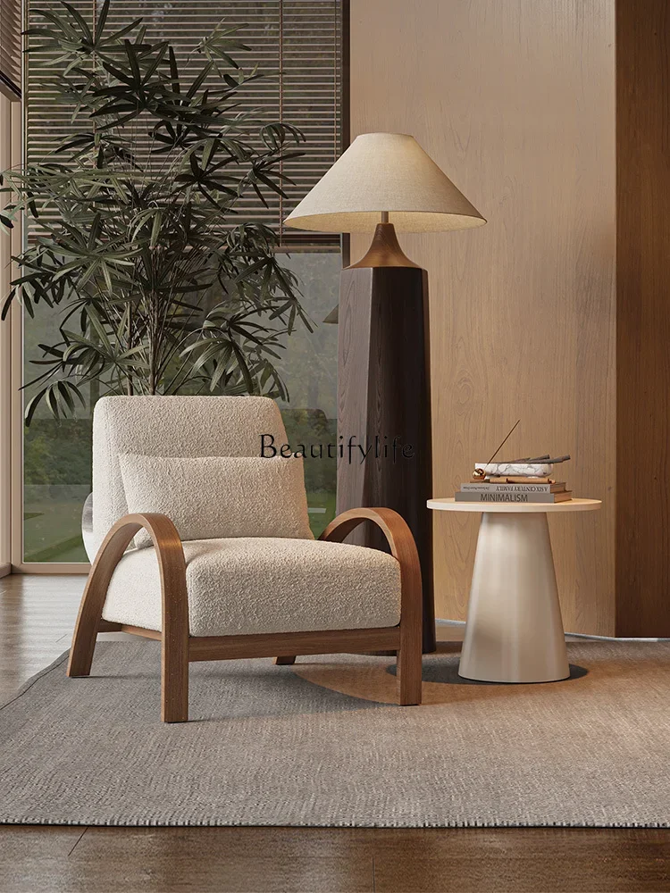 일본식 크림 소파 의자 이미지