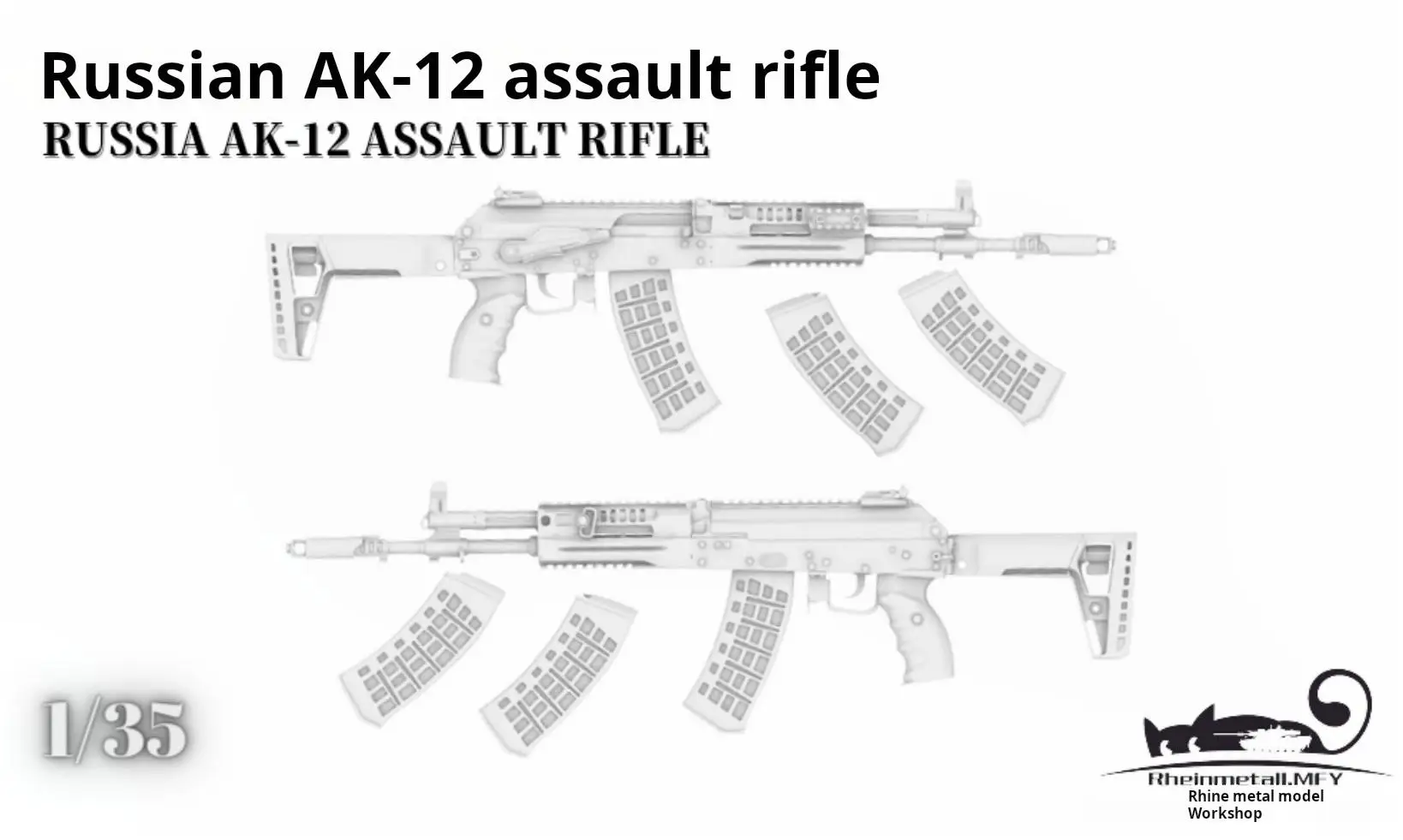 Rheinmetall.MFY 35022 1/35 Russian AK-12 Assault Rifle Model