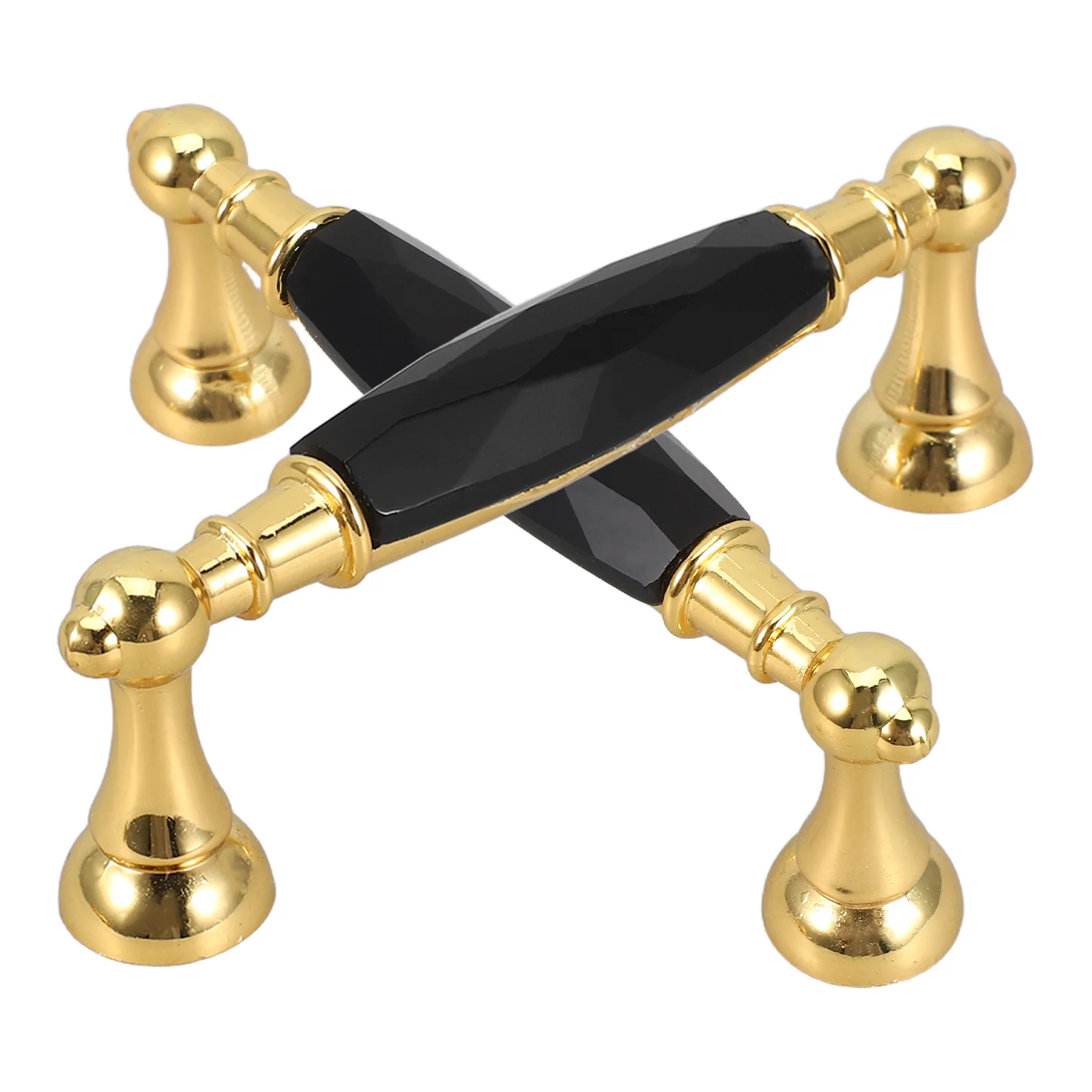 

2pcs Colorful Glass Cabinet Pull Handles 9.6Cm Spacing Zinc Alloy Drawer Pulls For Kitchen Bathroom Cupboard Furniture Hardware