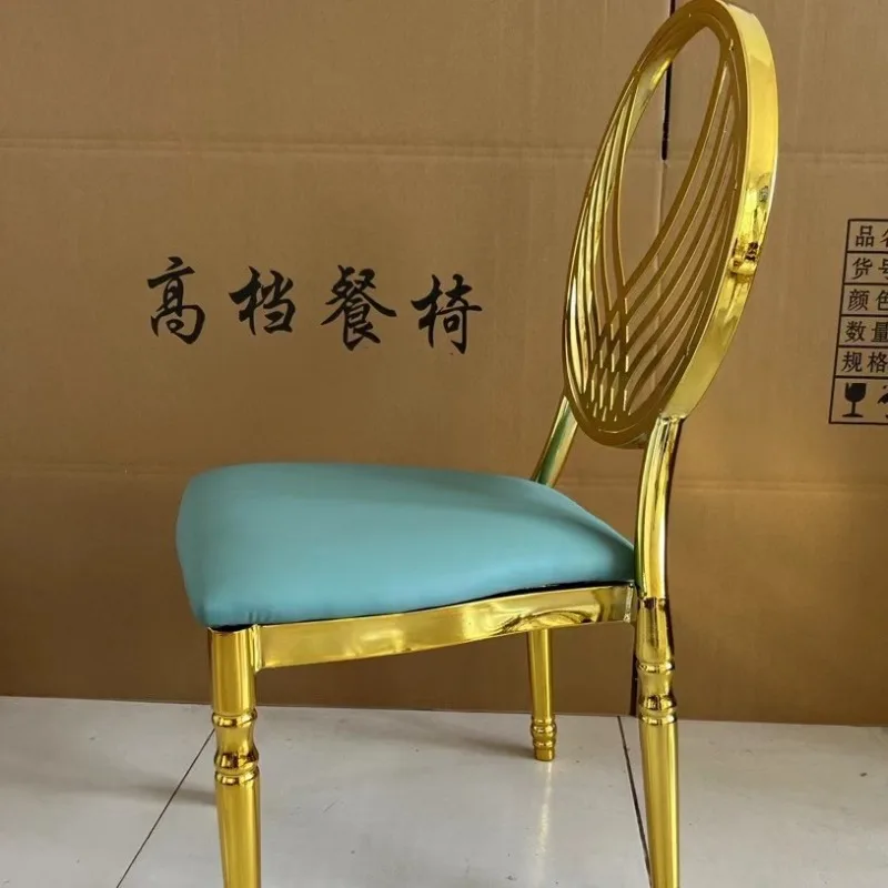 

Classical Wedding Wedding Chapel Restaurant Tiffany Metal Backrest Cross Flower Chair