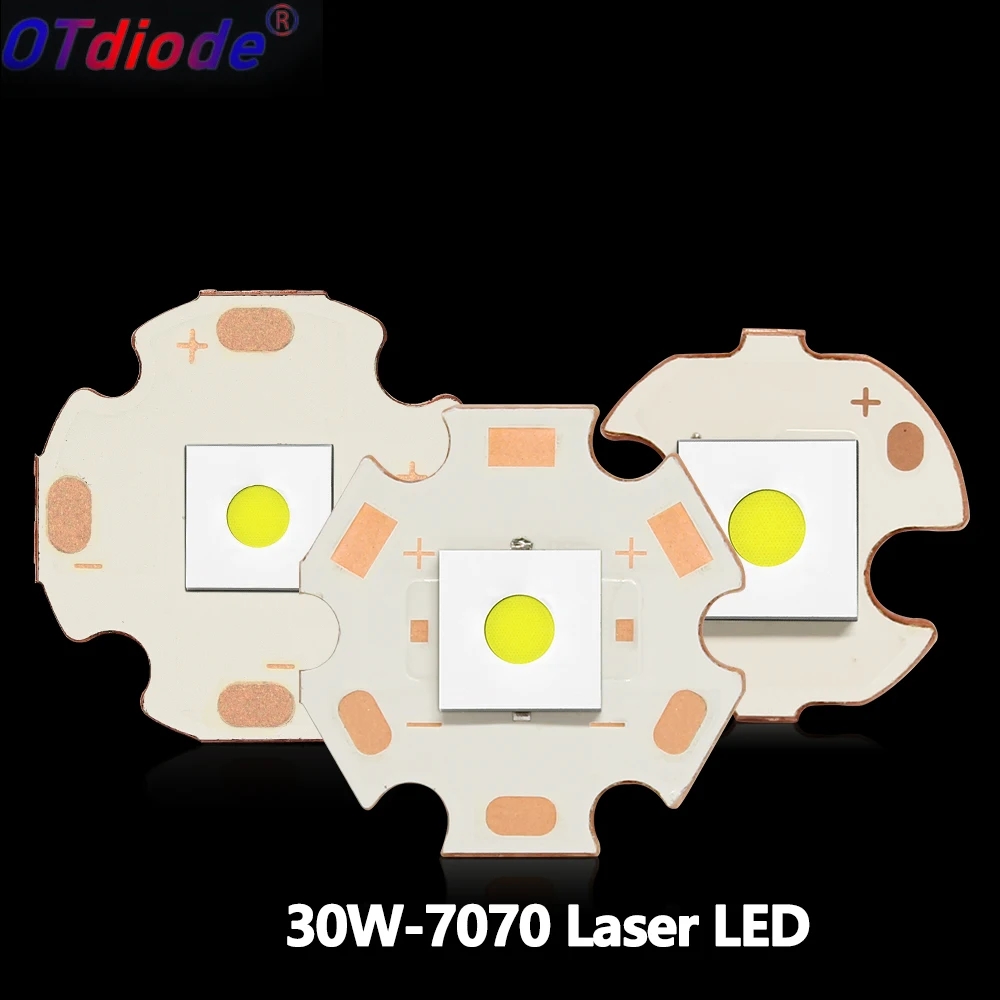 7070 LED Flat White Laser Bead Circular 8A 3V Chip 30W XHP70 HI Cold Warm White Light High-Power Lamp Copper Plate Torch Parts