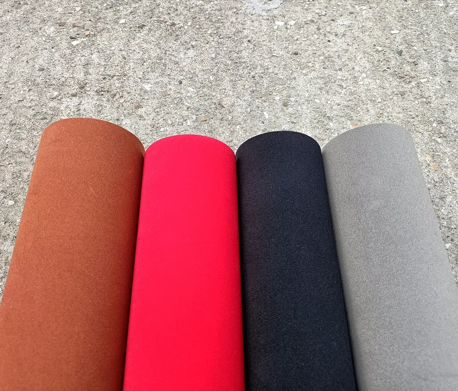 

15*200CM Black Red Velvet Fabric Velvet Film Suede Film Car Sticker With Bubble Car Interior Sticker Car Body Decoration Sticker