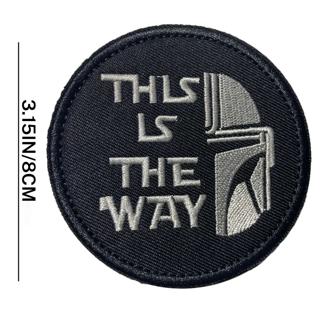 1pc/2pc This is The Way Full/Half Helmet Art Patch Embroidered Hook and Loop for Hats, Bags, Jackets