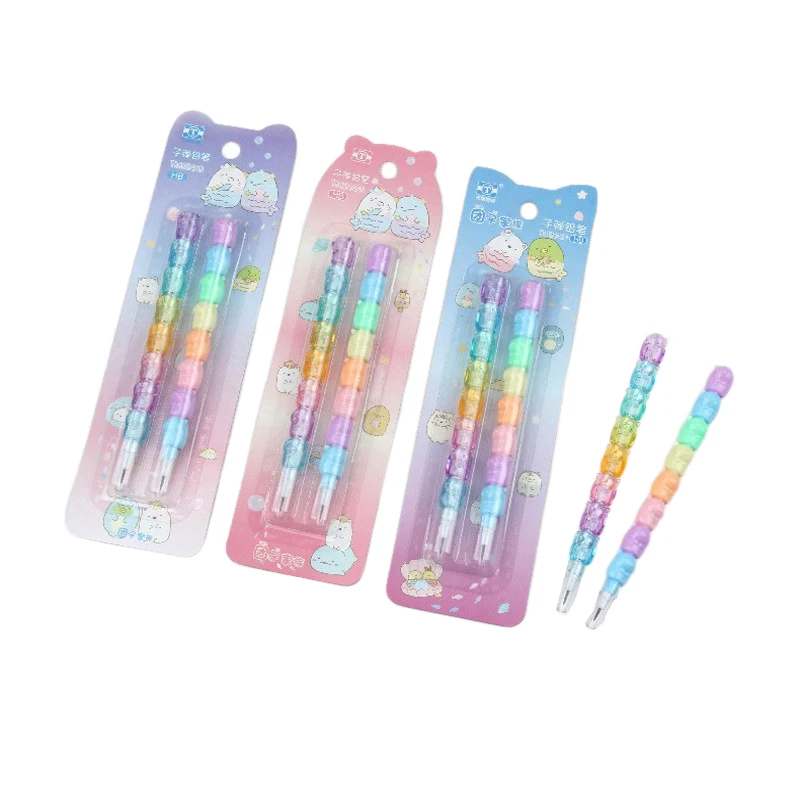 

2pcs/pack Cartoon Animals Mechanical Pencils Kawaii HB Lead Non Sharpening Pencil For Writing Stationery Kids Gift