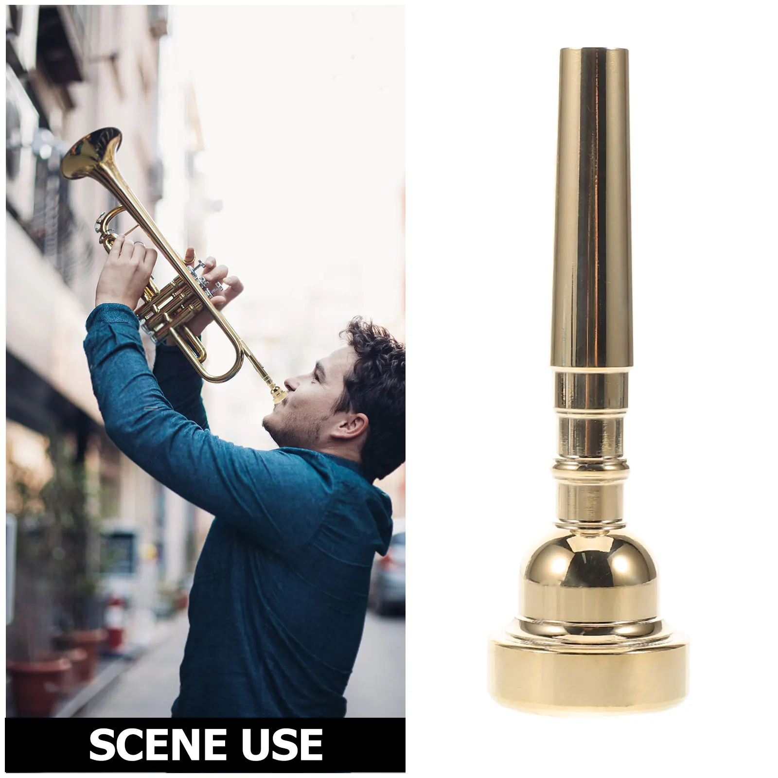 

Universal Cornet Mouthpiece Copper Design Comfortable Play Reduce Fatigue Extended French Horn Mouthpiece