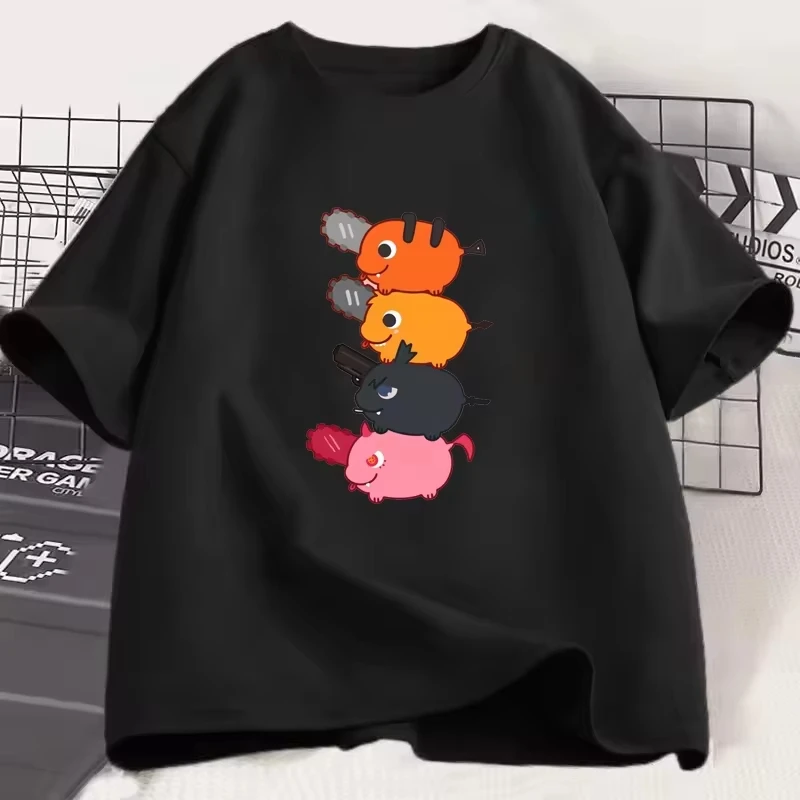 Chainsaw Man Anime Pochita Printed T-shirt Men's and Women's T-shirt Men's Top Sports T-shirt Men's T-shirt 2026 Summer New Tee