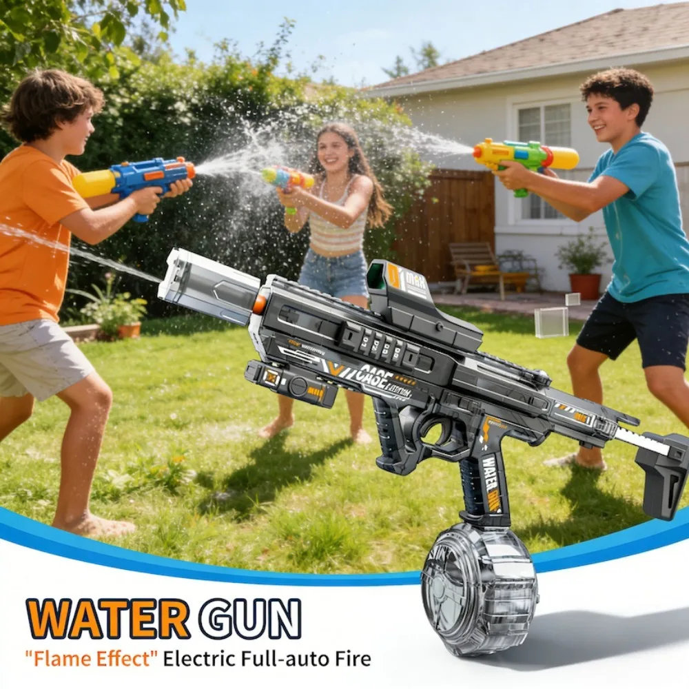 

Electric Water Gun Toys Children Automatic Sensor Lights Water Pistol Summer Outdoor Beach Continuous Shooting Game for Children
