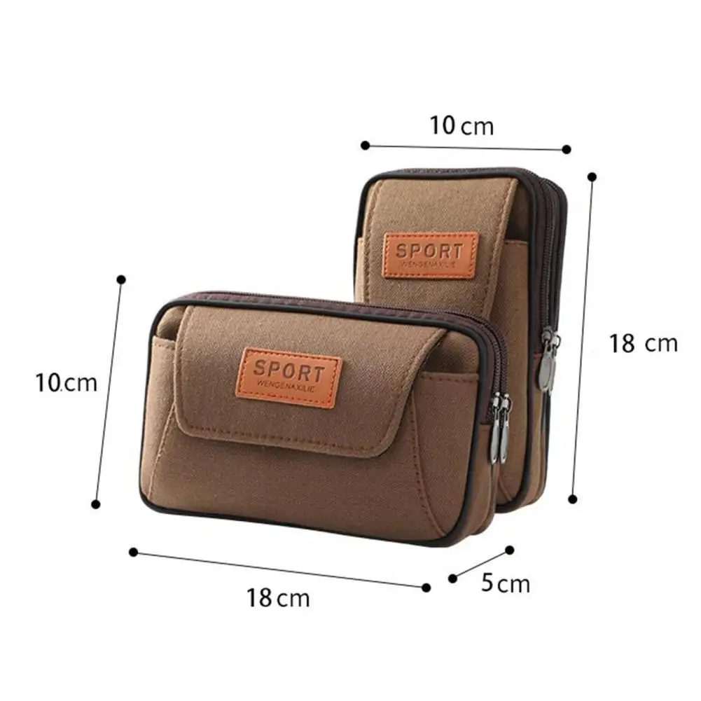 Universal Canvas Mobile Phone Bag Camouflage Outdoor Sports Waterproof Belt Holder Bag CellPhone Pouch Pocket Handbag Waist Bags