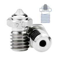 E3DV6 Bimetal MY Nozzle 550C Degree High Temperature Copper Plated Nozzles for E3DV6/PRUSAi3,MK3,MK3S/MK2,2.5/Vo-ron 3D Printer