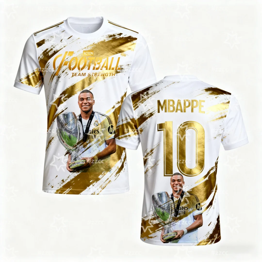 

Памятная футбольная майка 25-26 Mbappe, тренировочный костюм для соревнований, осенняя спортивная быстросохнущая мужская футболка, детская одежда