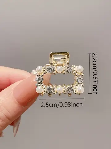 48 Styles of Half-Tied Hair Alloy Small Clips, 1 Piece with Random Style, Suitable for Daily Use, Elegant and Simple Head Access