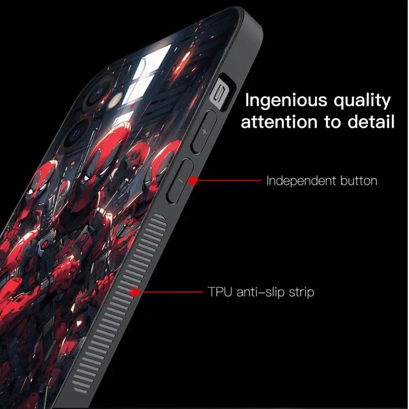 Phone Case For Apple iPhone 15 11 14 13 12 Pro Max 13 12 Mini XS XR X Silicone Cover Funda Marvel Venom Spiderman Deadpool Shell