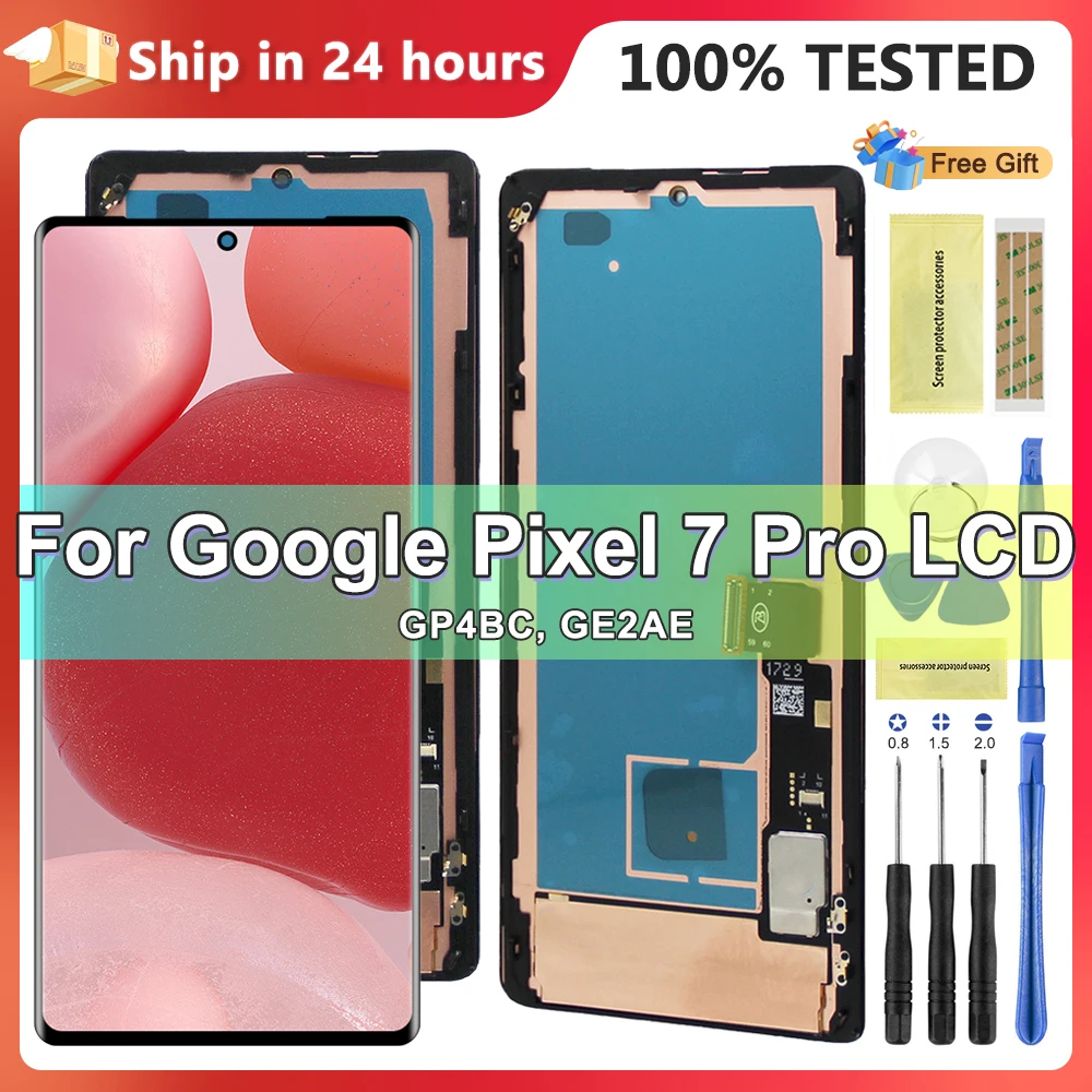 

For Google Pixel 7 Pro Screen Super AMOLED Google Pixel 7Pro GP4BC GE2AE LCD Display Touch Screen Replacement Digitizer Assembly