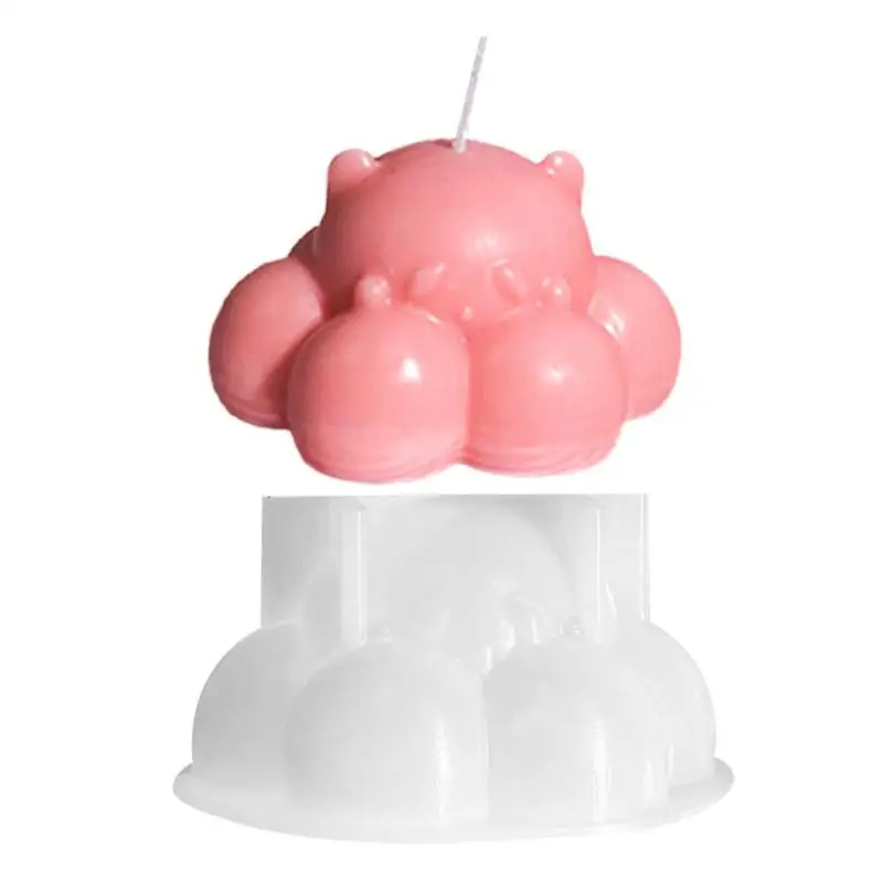 Cloud Cake Mold Panda Silicone Aroma Mold DIY Pastry Handmade Aromatherapy Wax Soap Resin Ornament Candle Making Moulds