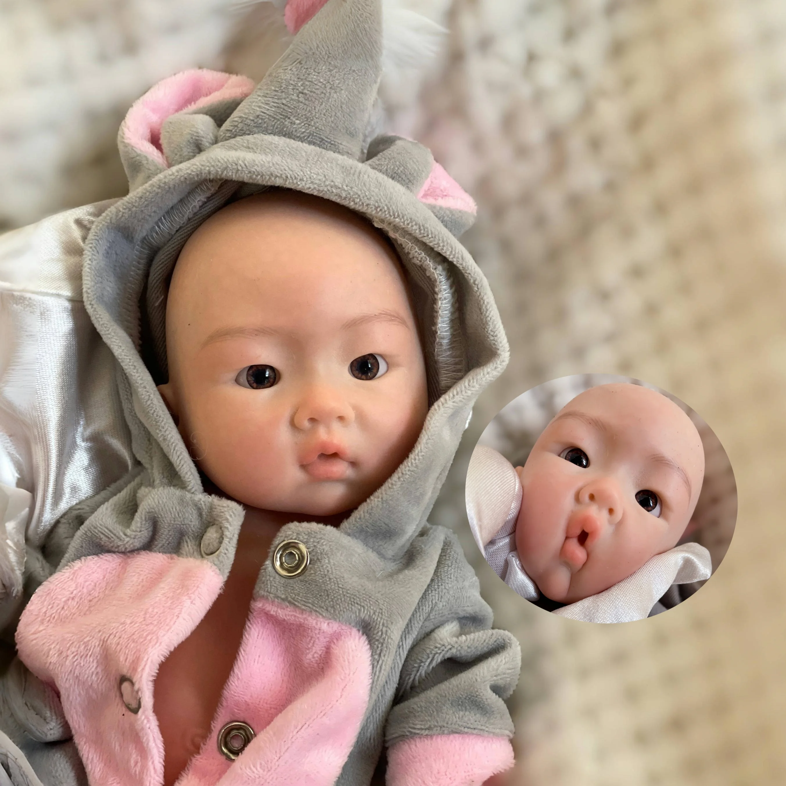 28CM Silicone Boy Reborn Dolls Full Body Soft Solid Silicone Painted Realistic Newborn Dolls reborn de silicone real cuerpo