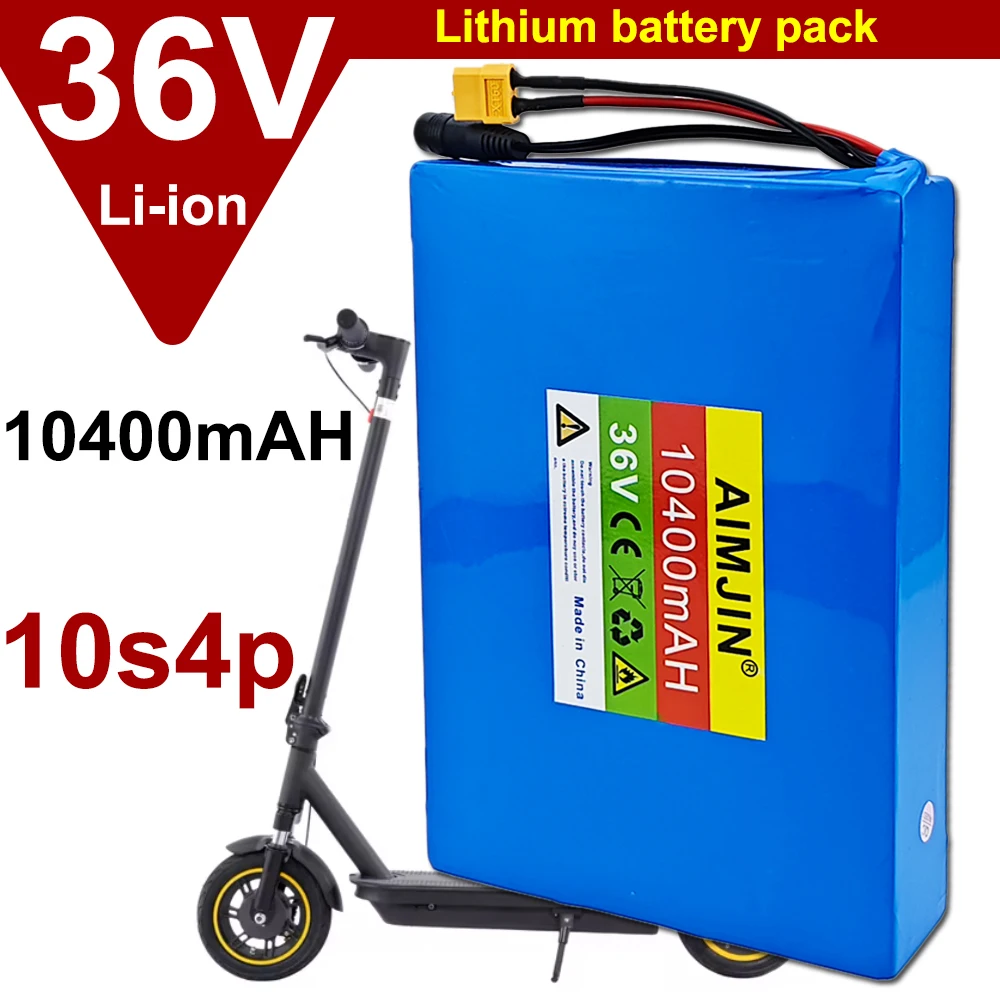 

10S4P battery pack 36V 10.4AH lithium-ion 18650 auxiliary Suitable for electric commuting, commuting tool