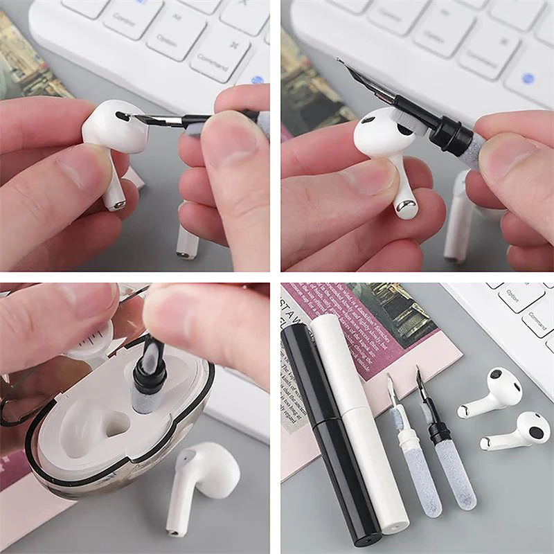 Headphone Cleaning Pens Bluetooth Earphone Cleaning Tools Multifunctional Phone PC Screen Keyboard Integrated Cleaning Brush Kit