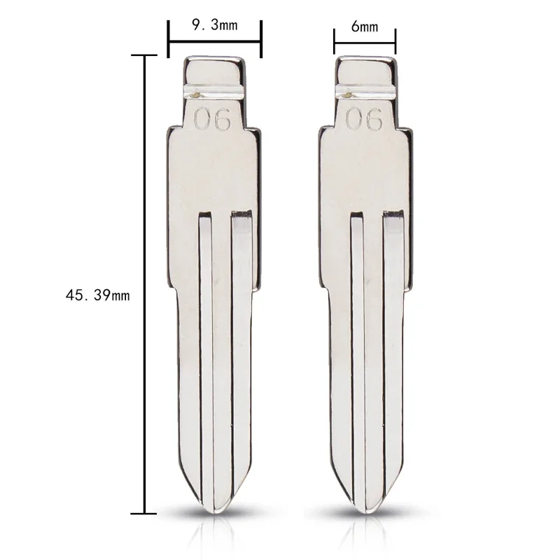 금속 플립 자동차 키 블랭크 KD VVDI JMD 포브 교체 언컷 블레이드, 닛산 블루버드 세드릭 세피로 스바루 혼다용, 06 # NSN11, 10 개