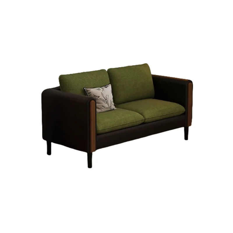 

Vintage double sofa rental house, economy apartment, fabric small sofa, small apartment, homestay shop, leather sofa