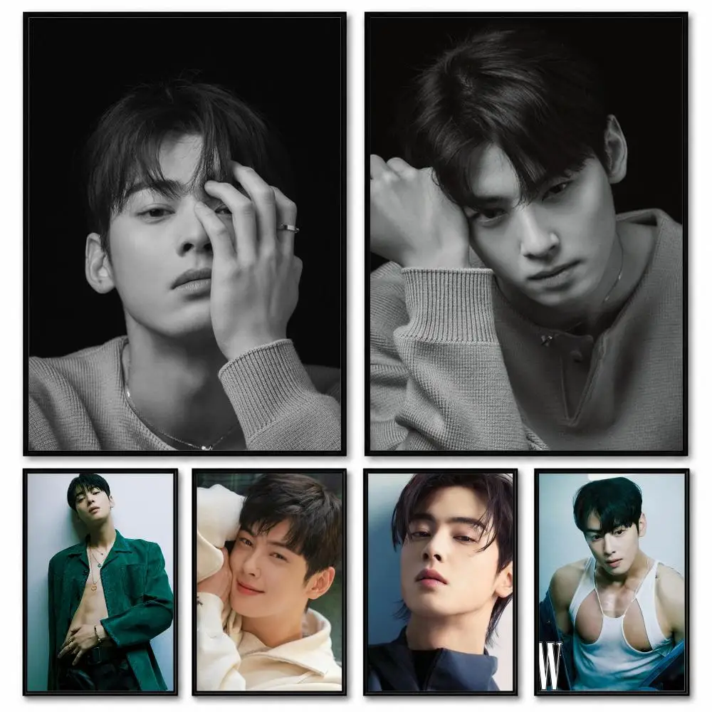 Korean Actor Cha EunWoos Poster Room Decor Home Wall Art Printing Waterproof Garage BedRoom Posters Gift