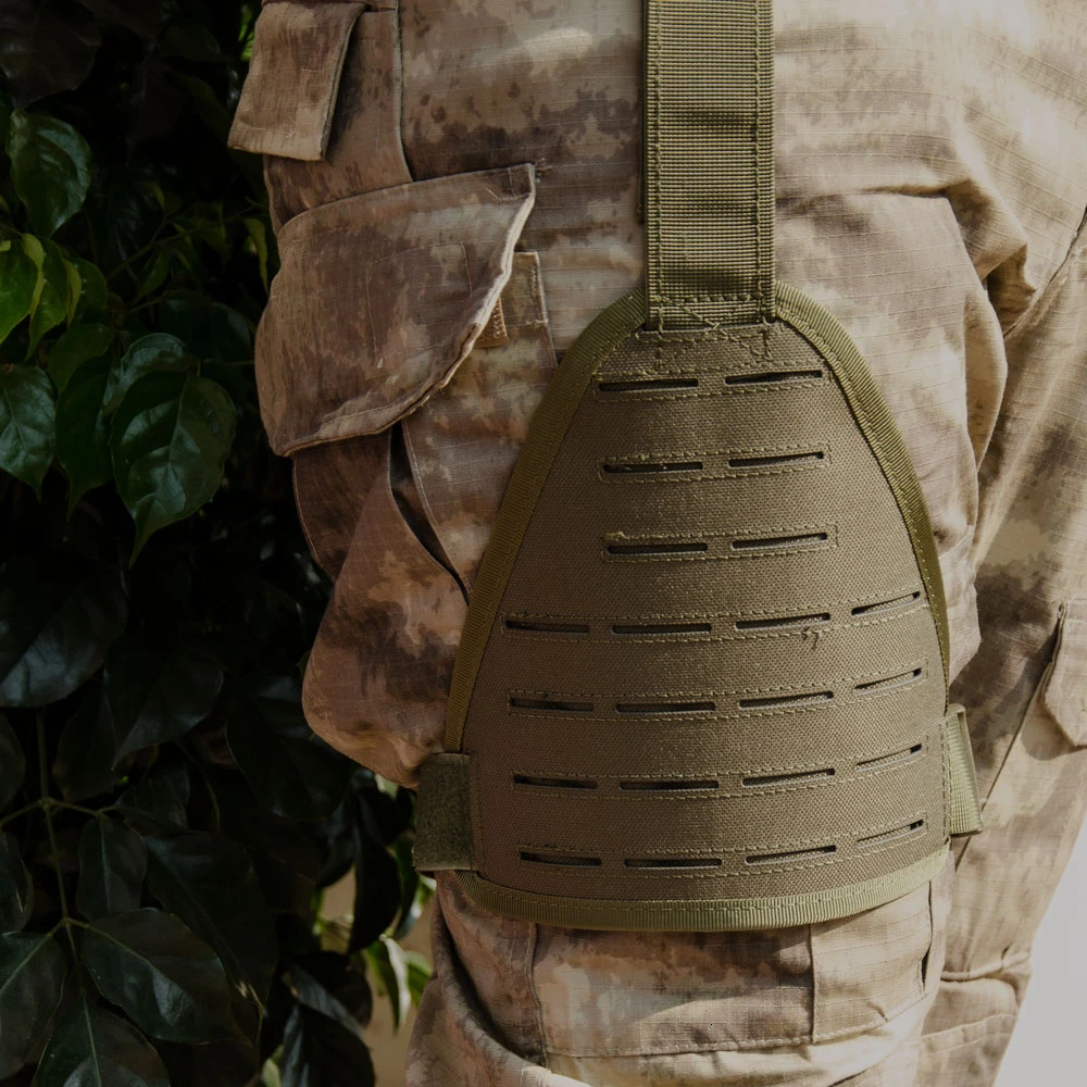 TACTIFANS Laser Cutting Molle Drop Leg Platform Panel High Ride Hook-and-loop Belt Strap Padded Interior Mesh