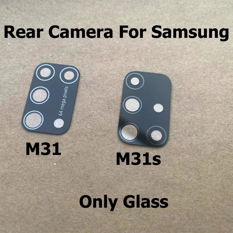 For Samsung Galaxy M31 Back Rear Camera Glass Lens Cover With Sticker For M31s Camera Lens Replacement