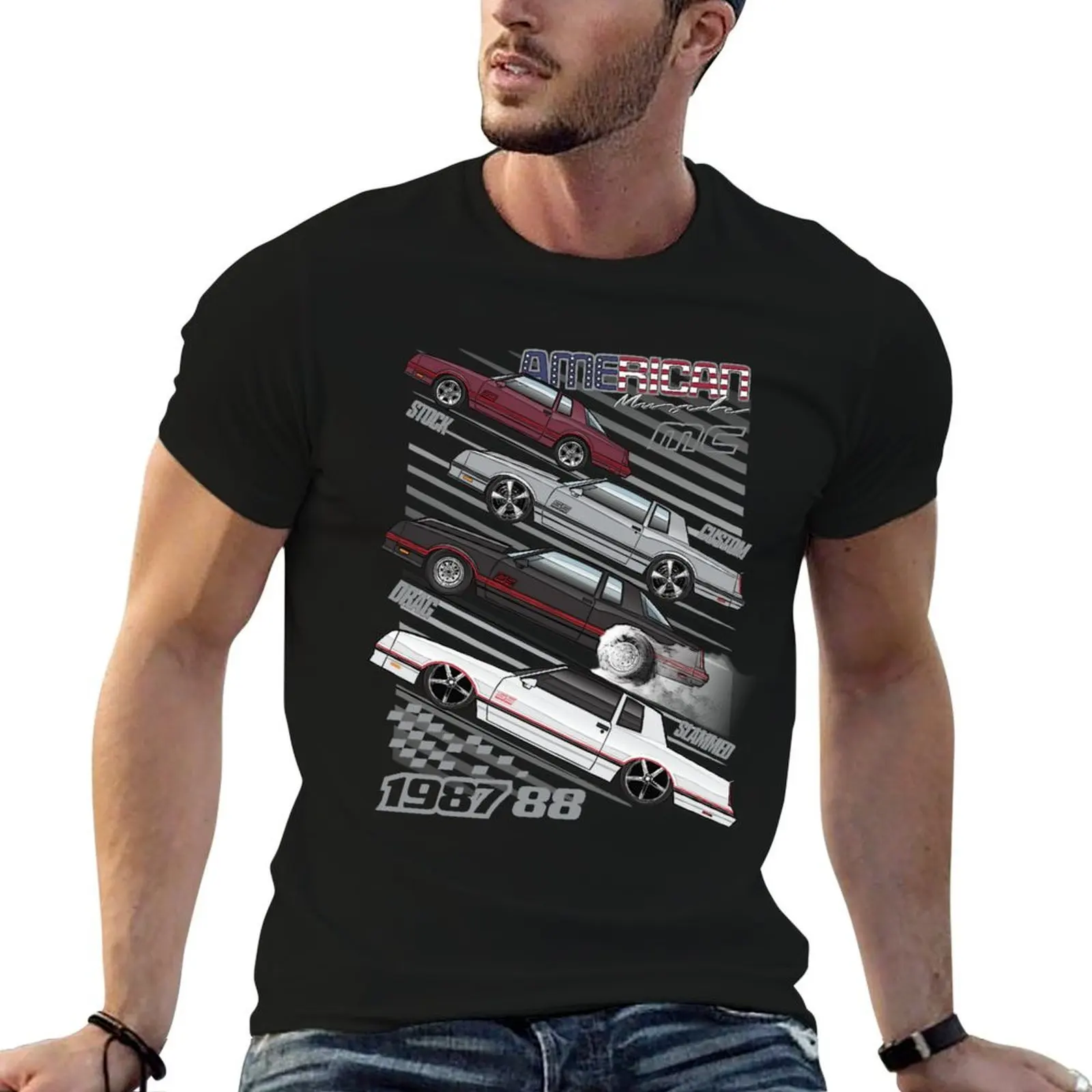 

Monte Carlo Stances T-Shirt men t shirt cotton 100% t shirts for man cotton soft T-Shirt