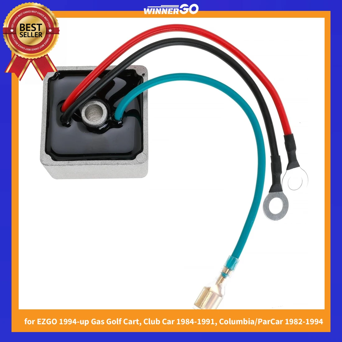 Voltage Regulator Rectifier for EZGO TXT & RXV 1994-up Gas Golf Cart Club Car Columbia/ParCar 1982-1994 OEM 27739-G01 27739G01