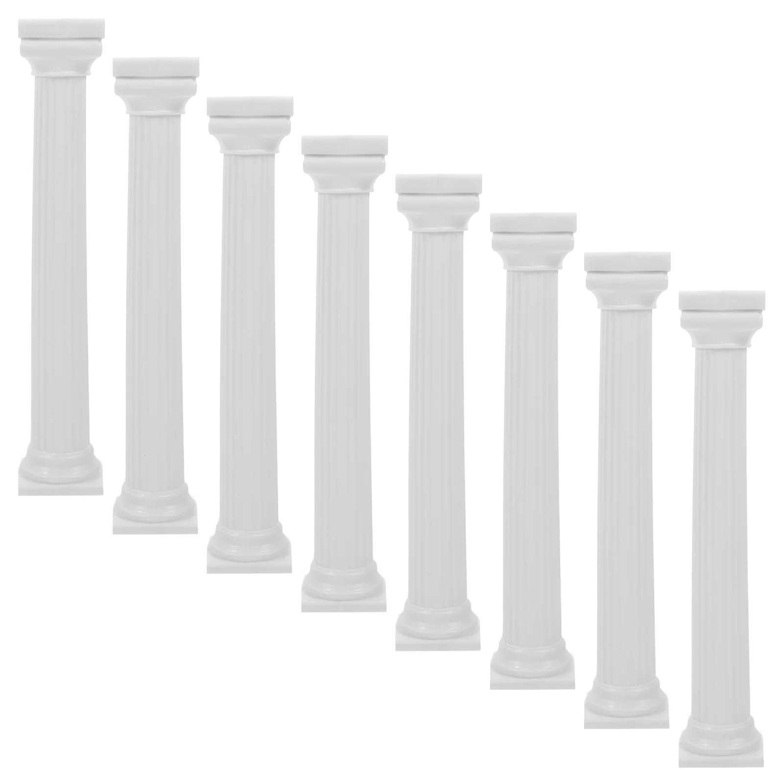 8 Pcs Roman Pillar Cake Stand Wedding Decor Terrarium Kit Supports Column Plastic Tiered Stands Rod for Stacking Pillars Baby