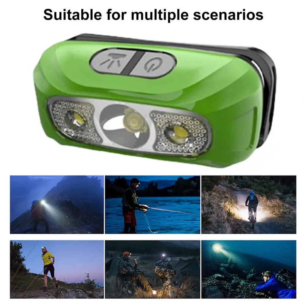 Outdoor Headlamp Rechargeable Sensor Headlamp for Outdoor Activities Bright Led Waterproof Camping Gear with Adjustable Headband