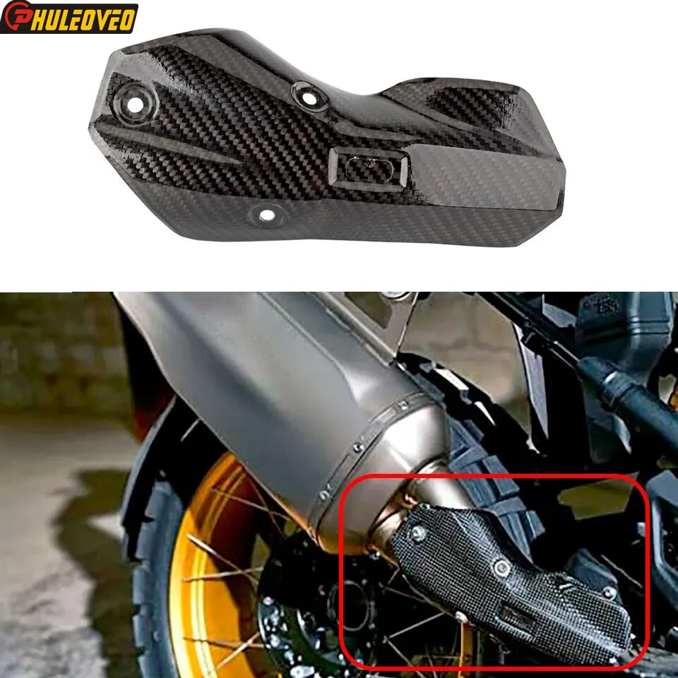 

For BMW R1250GS R1250GS Adventure 2019-2024 R1200GS 2013-2018 R1200GS ADV 2014-2018 Motorcycle Exhaust Carbon Fiber Heat Shield