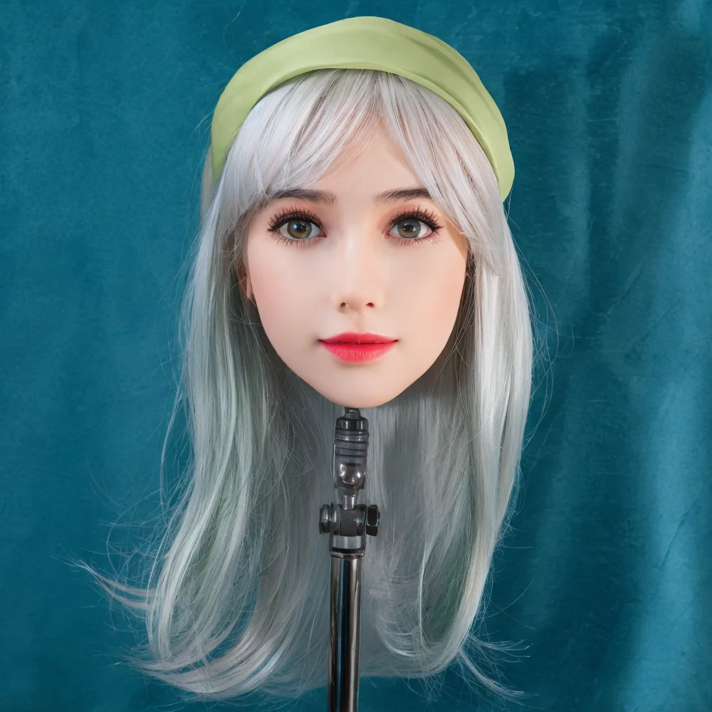 رأس نموذج أصلع احترافي بلون البشرة، رأس عرض تجميل محمول لتصفيف الشعر المستعار، عرض القبعة ودعائم تصفيف الشعر المستعار التنكرية،