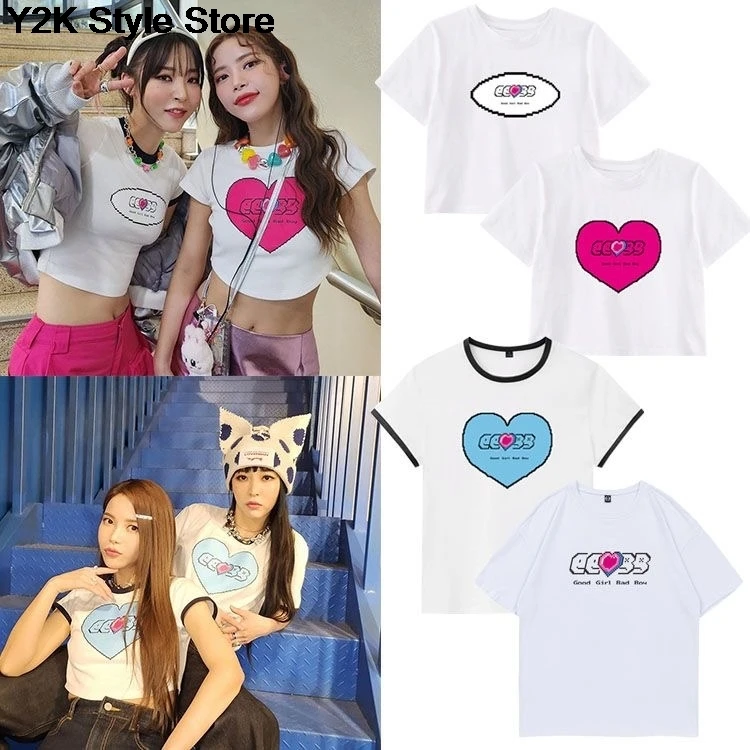 Футболка Mamamoo+ Solar Moon Byul Same, модный укороченный топ, футболка с принтом Good GGBB Girl Bad Boy, хлопковая футболка с коротким рукавом в стиле K-pop